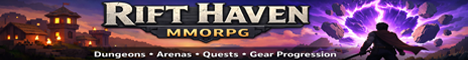 Rift-Haven MMORPG - Dungeons - PvP - Completely CUSTOM banner
